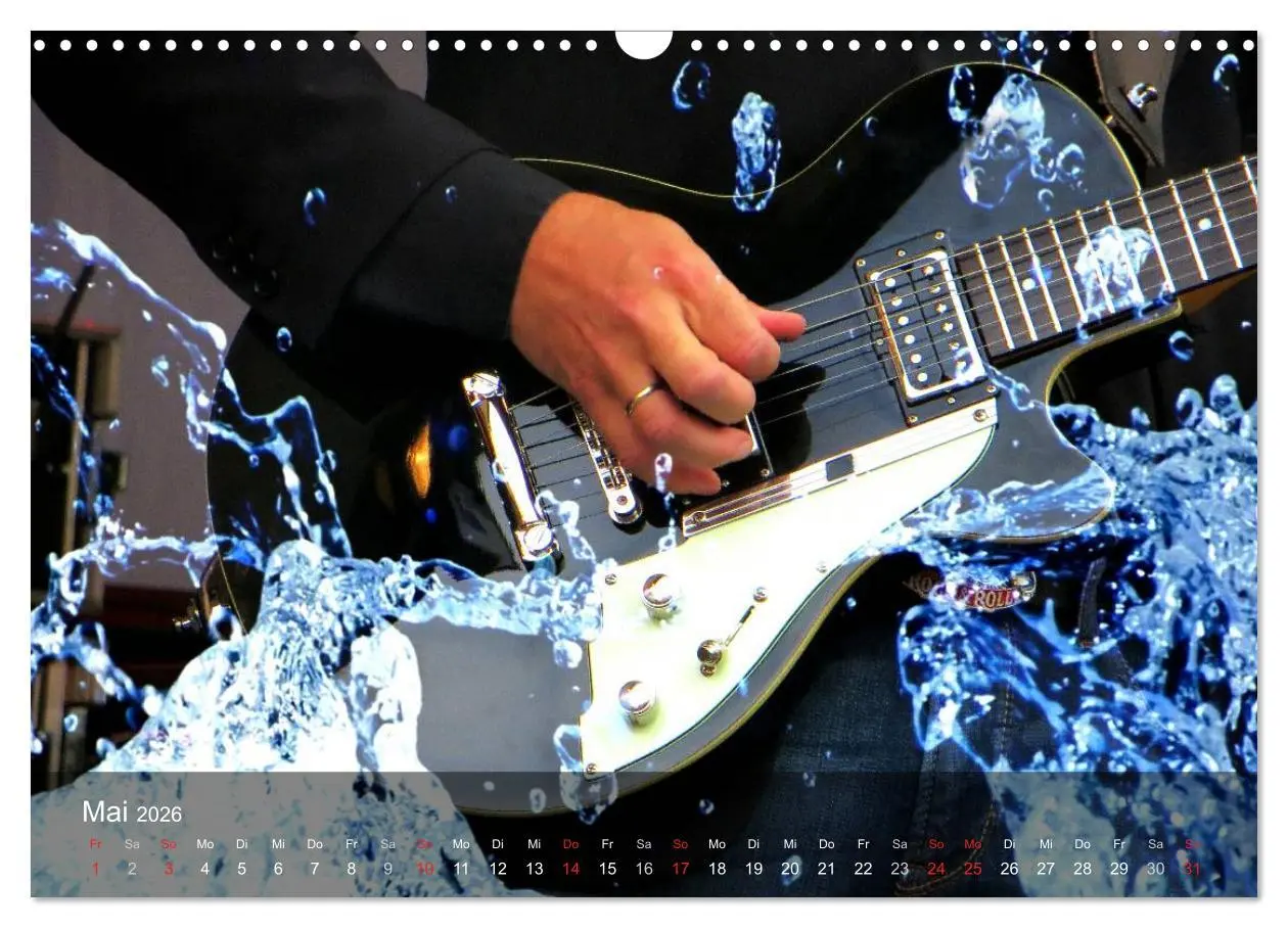 Bild: 9783516028836 | Rockgitarren Power (Wandkalender 2026 DIN A3 quer), CALVENDO...
