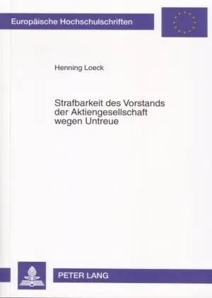 Cover: 9783631558836 | Strafbarkeit des Vorstands der Aktiengesellschaft wegen Untreue | Buch