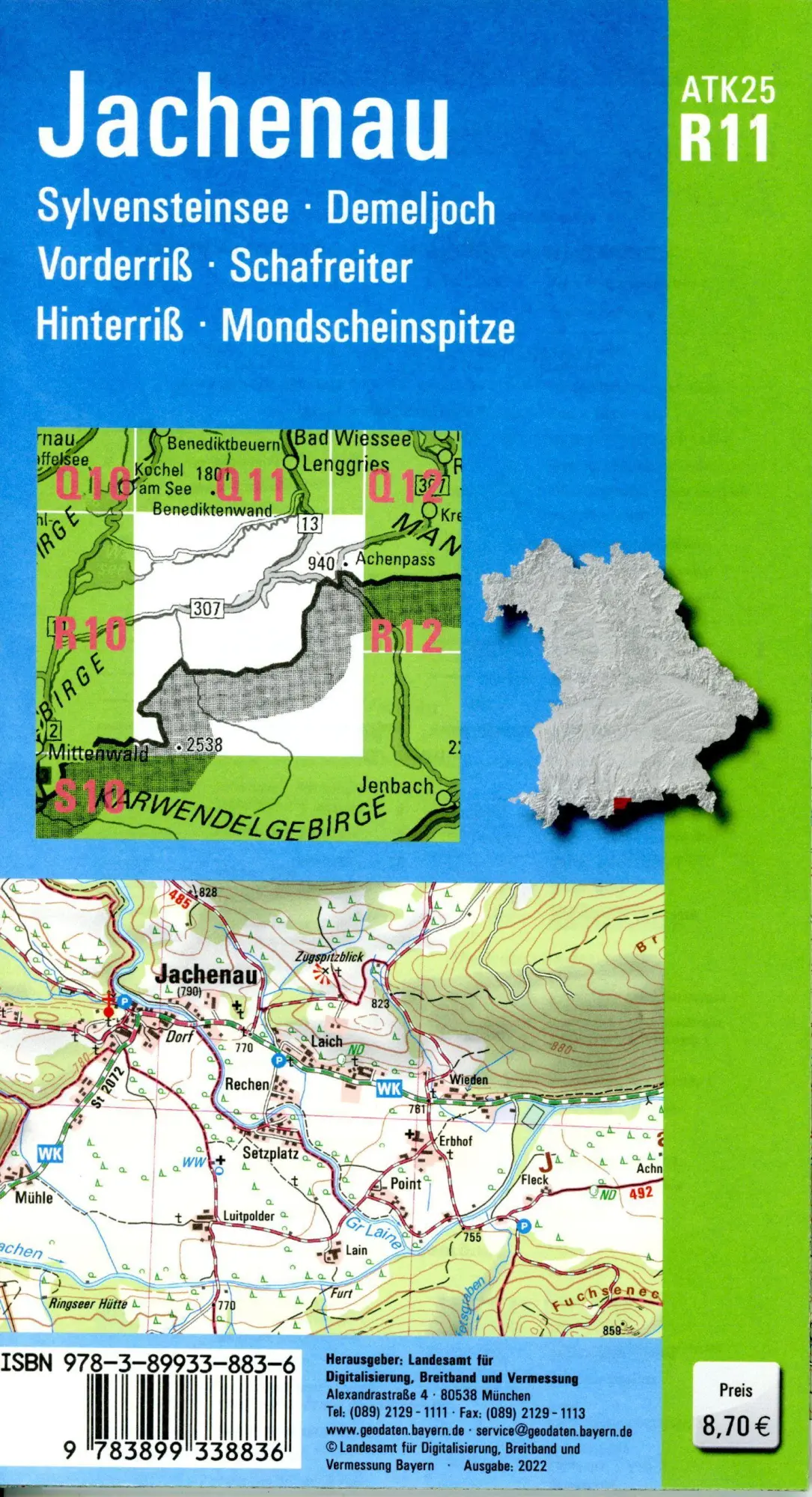 Bild: 9783899338836 | ATK25-R11 Jachenau (Amtliche Topographische Karte 1:25000) | Deutsch