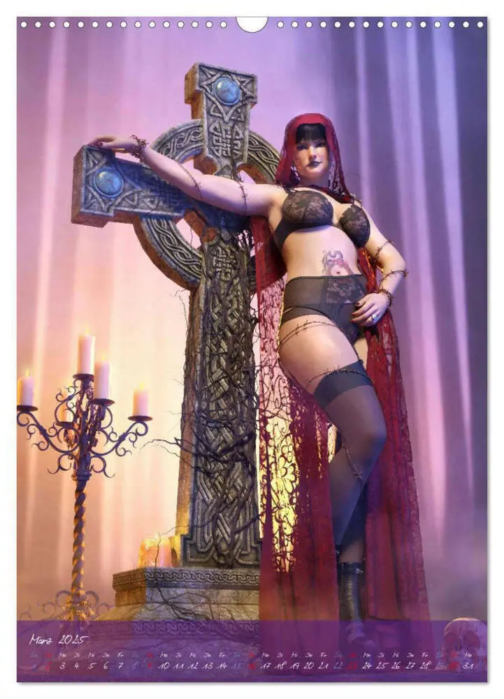 Bild: 9783435908936 | Sexy Goth Girls - Gothic Pin Ups (Wandkalender 2025 DIN A3 hoch),...