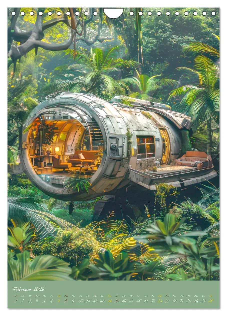 Bild: 9783516258936 | Dschungelbehausungen - Traumhaft exotisch (Wandkalender 2026 DIN A4...