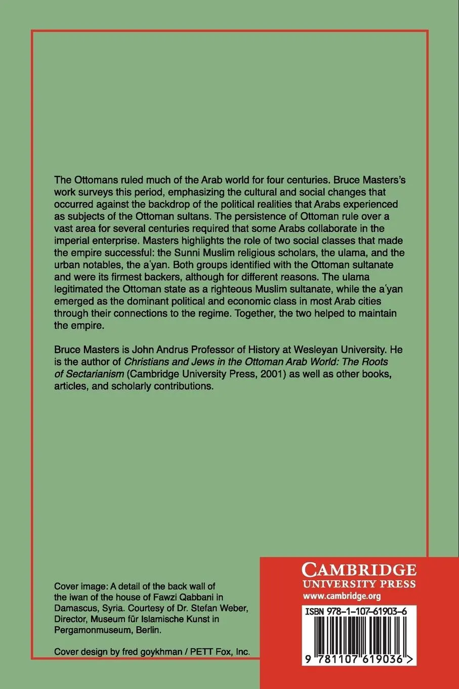 Rückseite: 9781107619036 | The Arabs of the Ottoman Empire, 1516-1918 | Bruce Masters | Buch