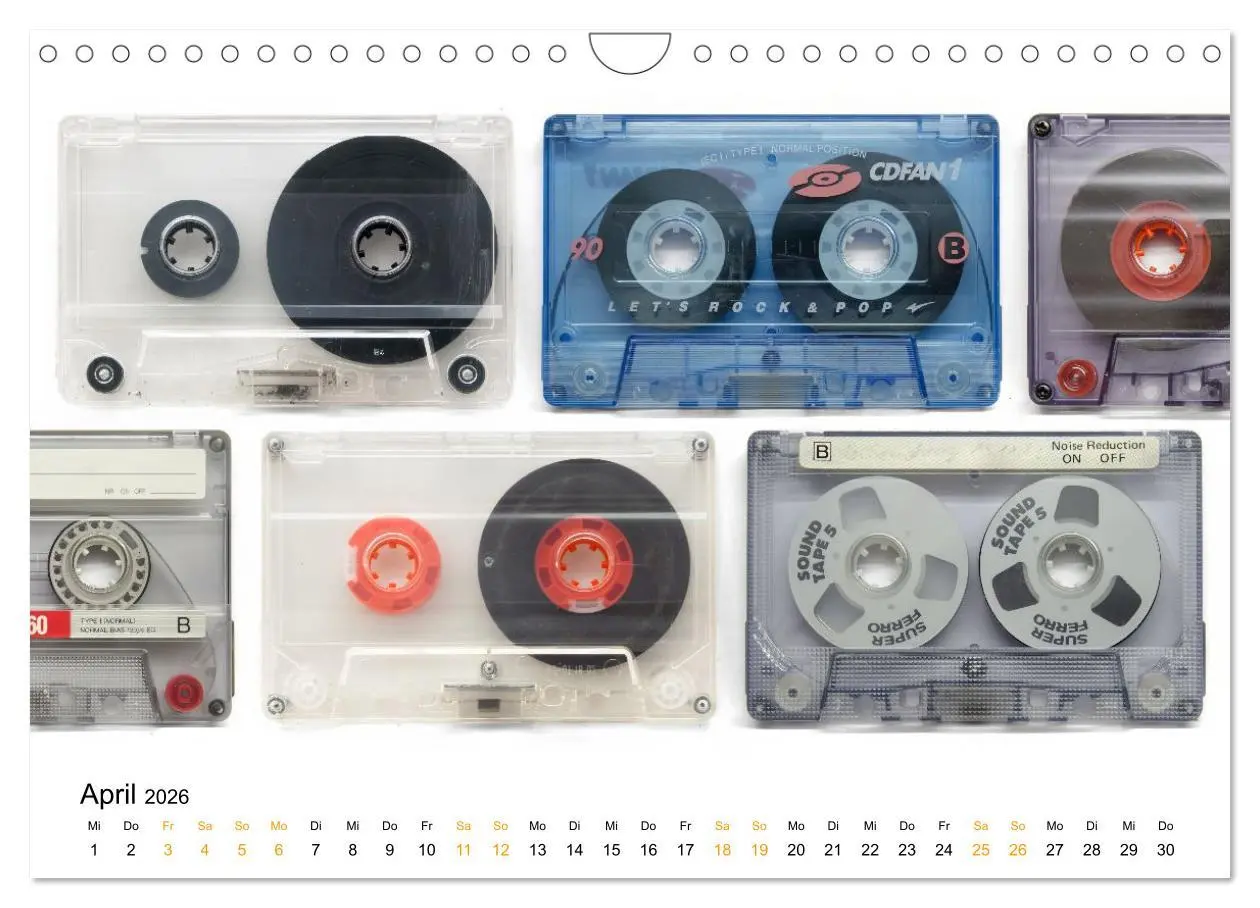 Bild: 9783516459036 | Audio Tapes (Wandkalender 2026 DIN A4 quer), CALVENDO Monatskalender