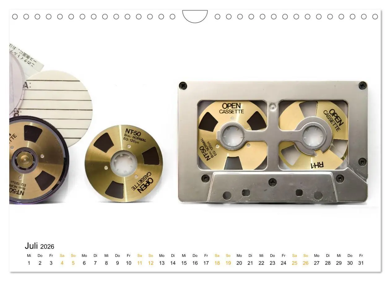 Bild: 9783516459036 | Audio Tapes (Wandkalender 2026 DIN A4 quer), CALVENDO Monatskalender
