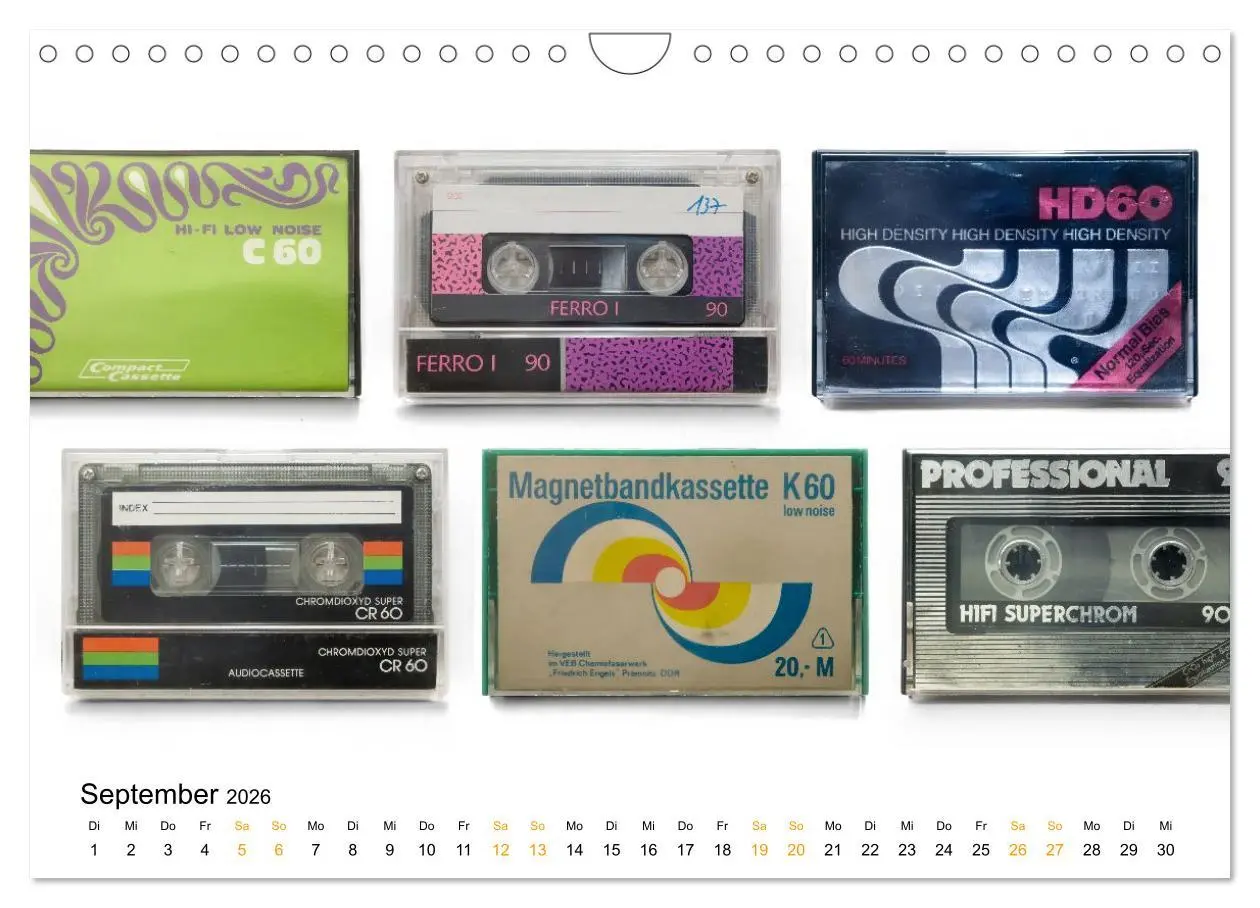 Bild: 9783516459036 | Audio Tapes (Wandkalender 2026 DIN A4 quer), CALVENDO Monatskalender