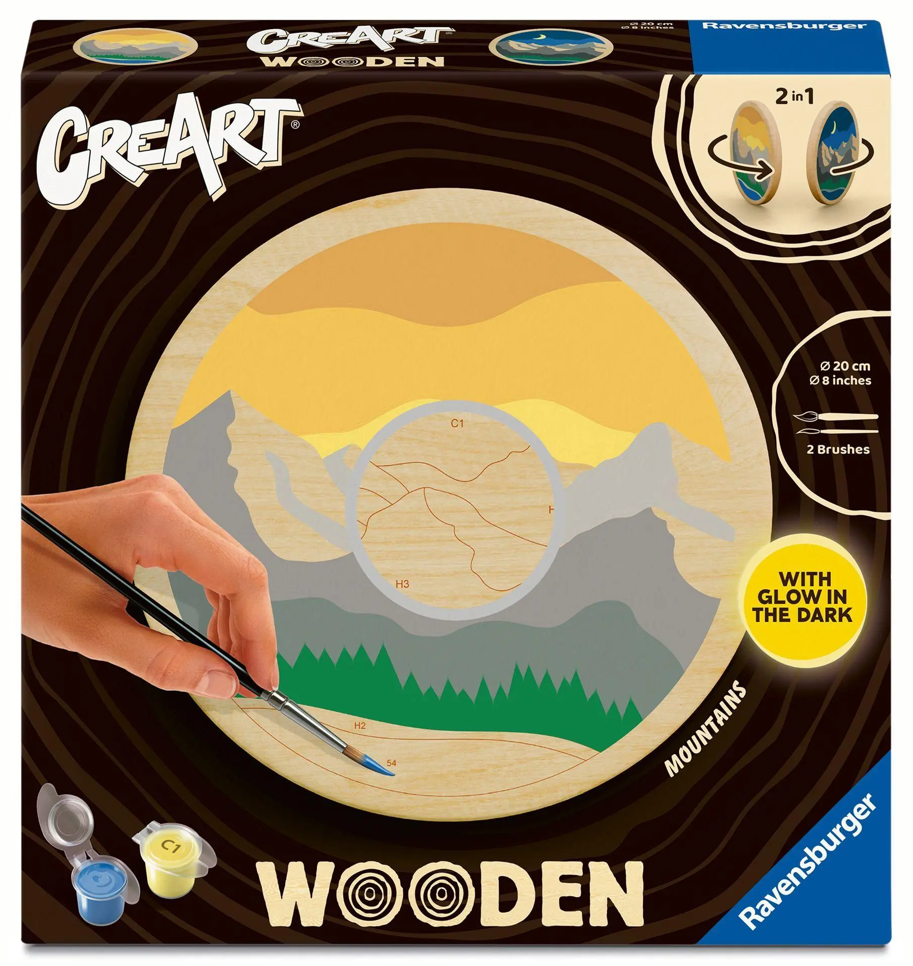 Cover: 4005556259236 | CreArt, Malen nach Zahlen Wooden - Mountains | Spiel | CreArt | 2025