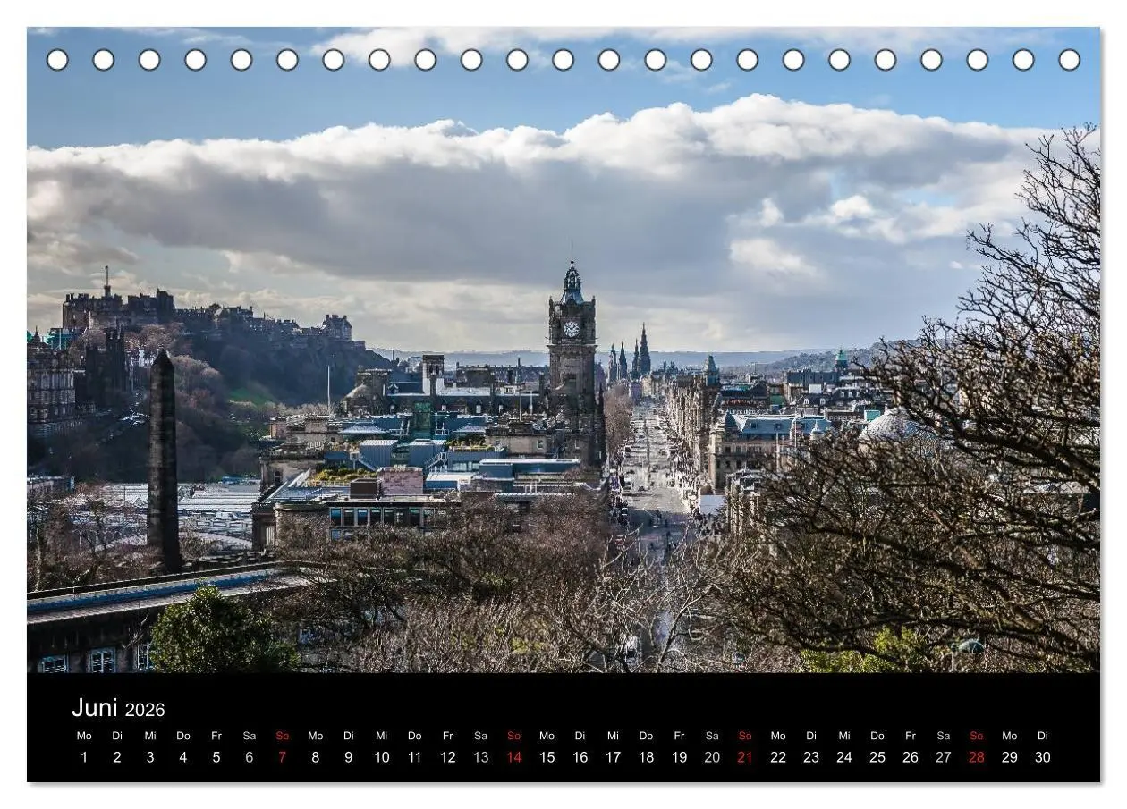 Bild: 9783457969236 | EDINBURGH. Blick. Licht. Wetter. (Tischkalender 2026 DIN A5 quer),...