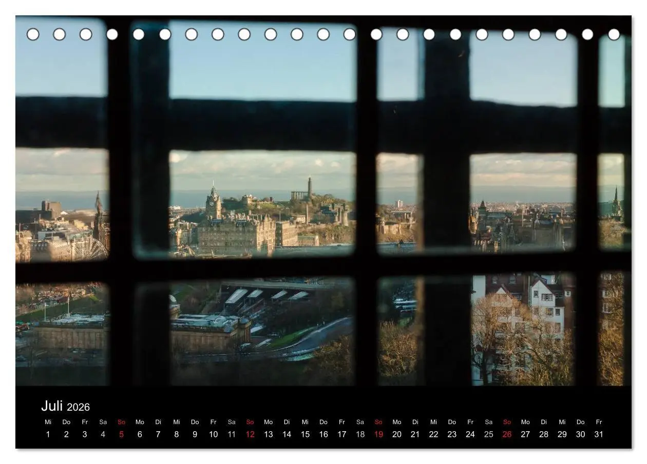 Bild: 9783457969236 | EDINBURGH. Blick. Licht. Wetter. (Tischkalender 2026 DIN A5 quer),...