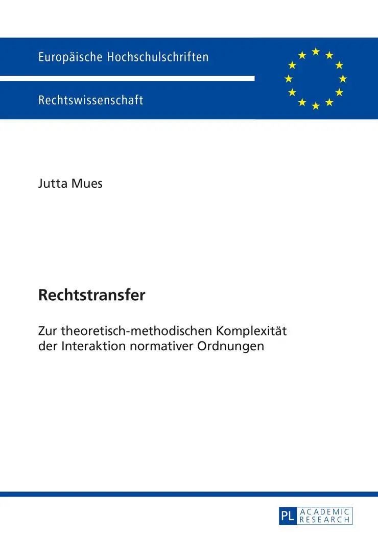 Cover: 9783631659236 | Rechtstransfer | Jutta Mues | Taschenbuch | Kartoniert / Broschiert