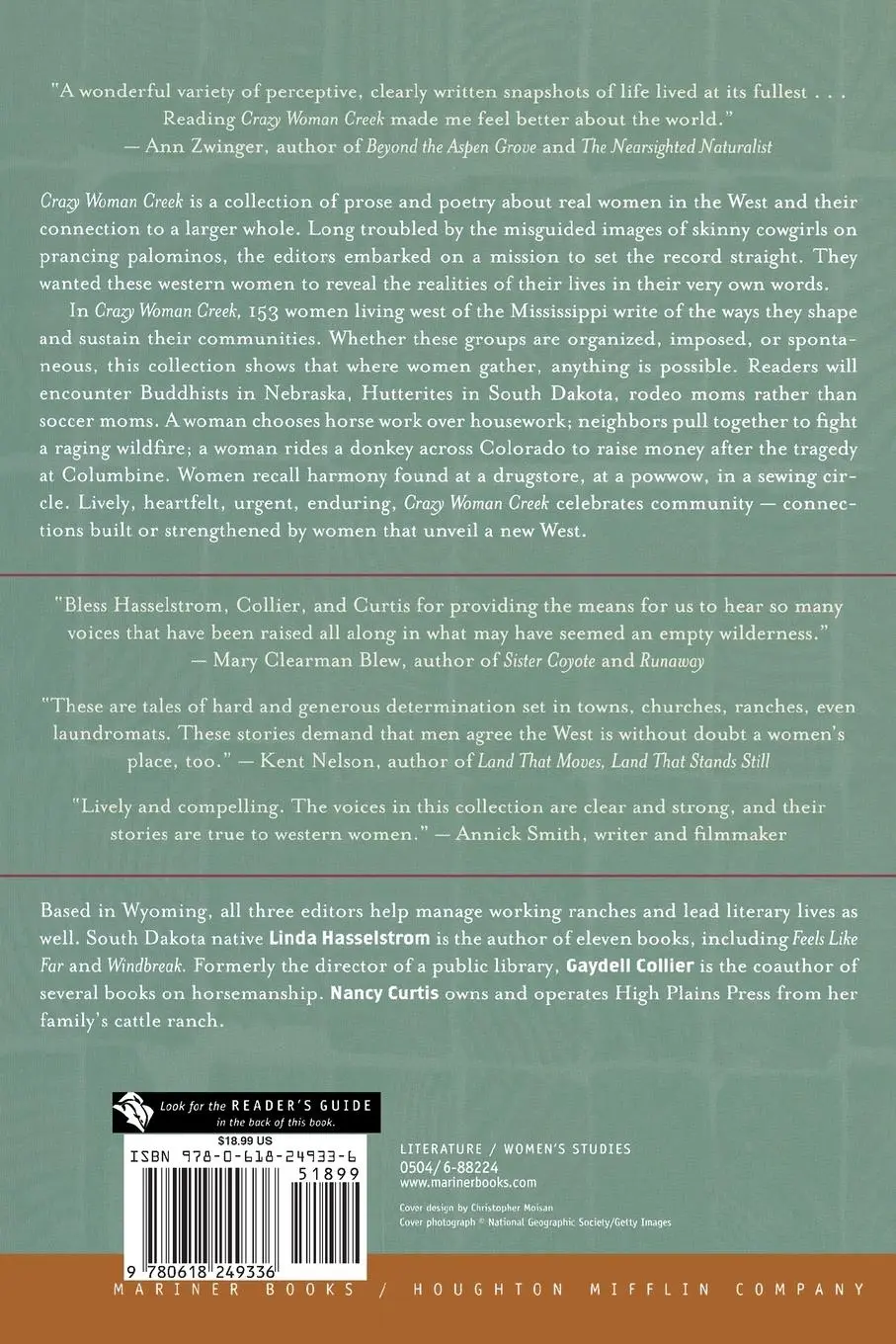 Rückseite: 9780618249336 | Crazy Woman Creek | Women Rewrite the American West | Taschenbuch