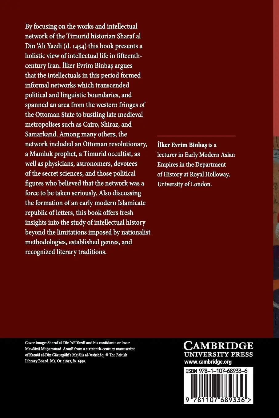 Rückseite: 9781107689336 | Intellectual Networks in Timurid Iran | ¿lker Evrim Binbas¿ | Buch