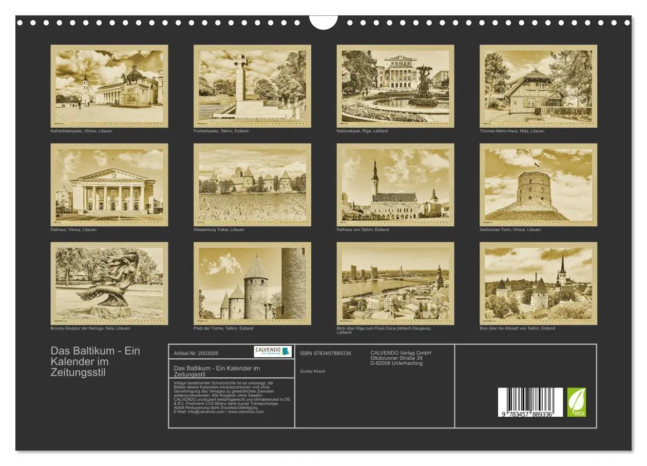 Bild: 9783457889336 | Das Baltikum - Ein Kalender im Zeitungsstil (Wandkalender 2026 DIN...