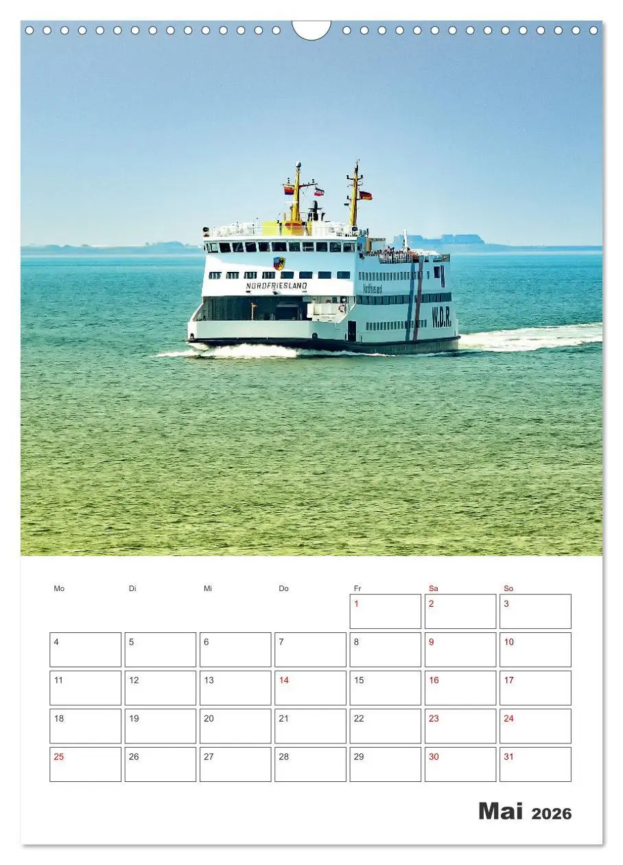 Bild: 9783516359336 | Insel Föhr - Urlaubsplaner (Wandkalender 2026 DIN A3 hoch),...