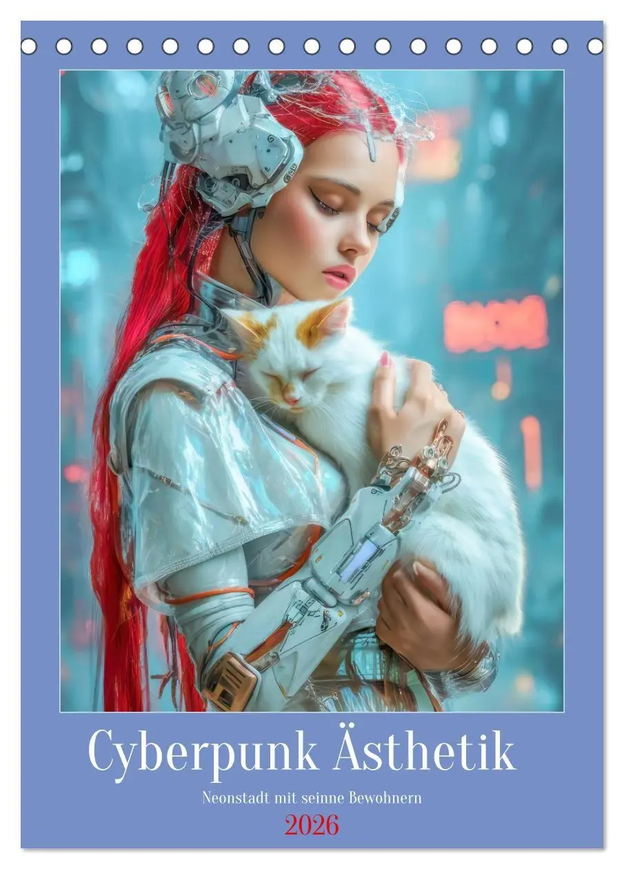 Cover: 9783516669336 | Cyberpunk Ästhetik - Neonstadt mit seinne Bewohnern (Tischkalender...