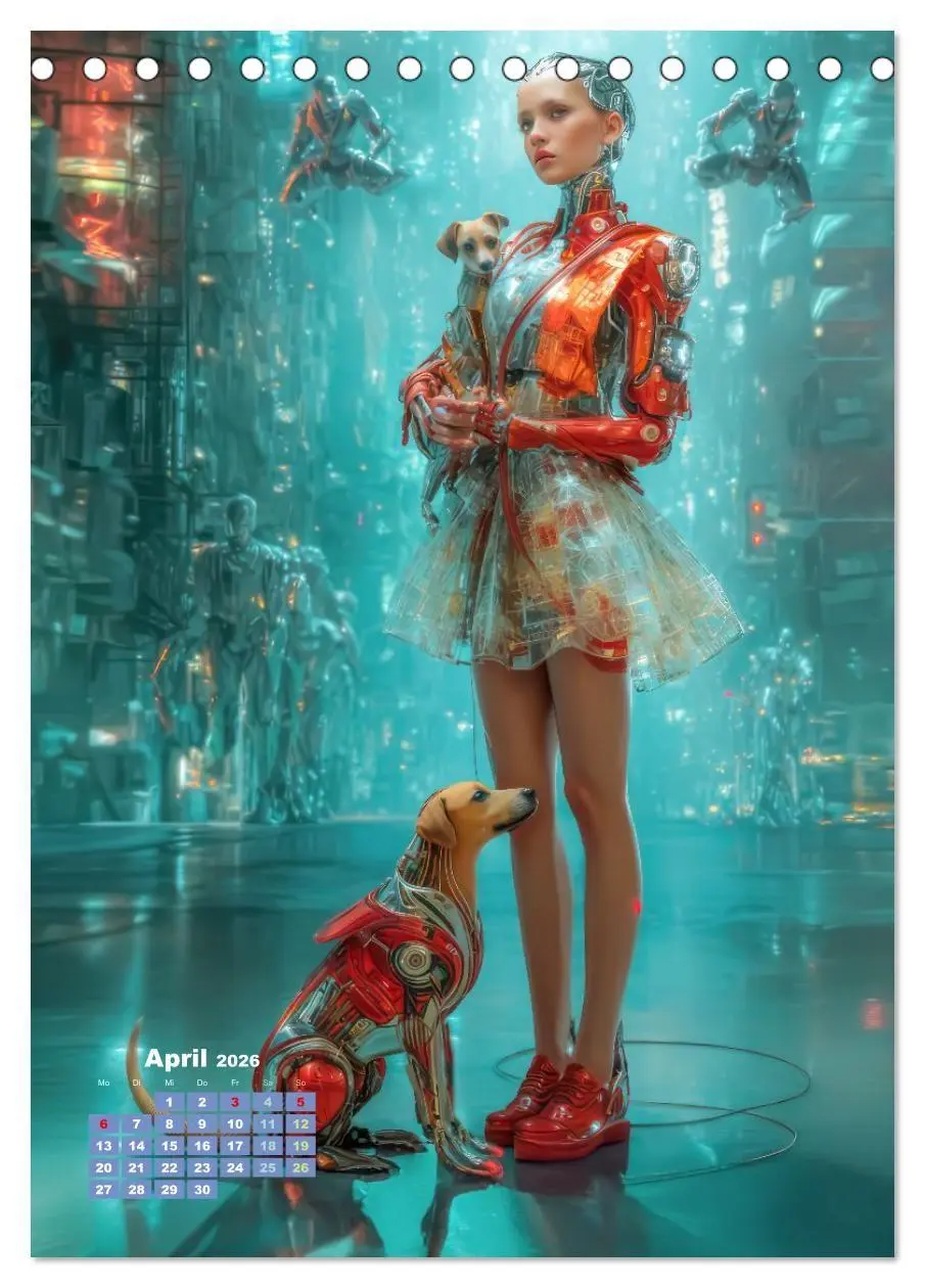 Bild: 9783516669336 | Cyberpunk Ästhetik - Neonstadt mit seinne Bewohnern (Tischkalender...