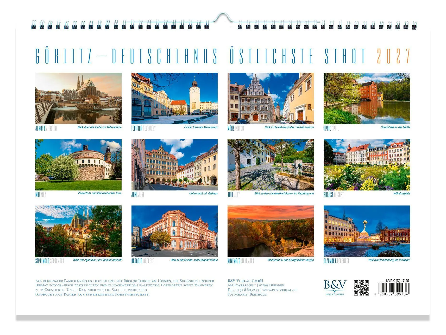 Bild: 4250582399436 | Kalender Görlitz 2027 - Deutschlands östlichste Stadt | Kalender