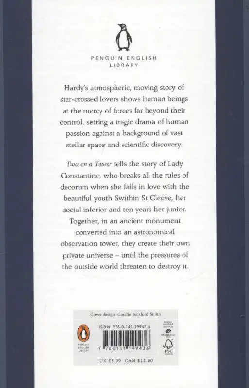 Rückseite: 9780141199436 | Two on a Tower | Thomas Hardy | Taschenbuch | 336 S. | Englisch | 2012