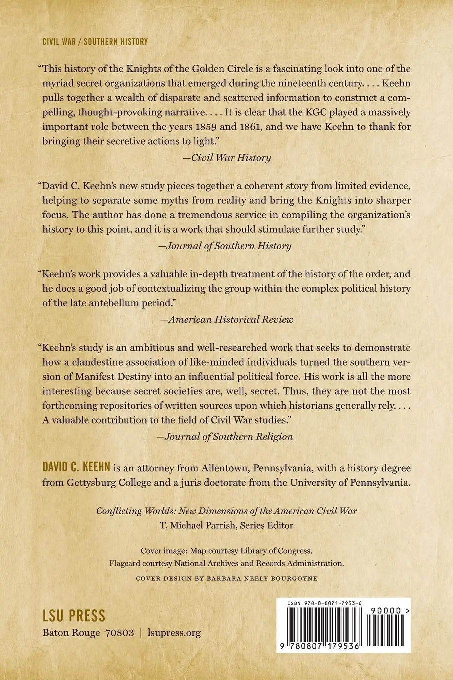 Rückseite: 9780807179536 | Knights of the Golden Circle | David C Keehn | Taschenbuch | Englisch