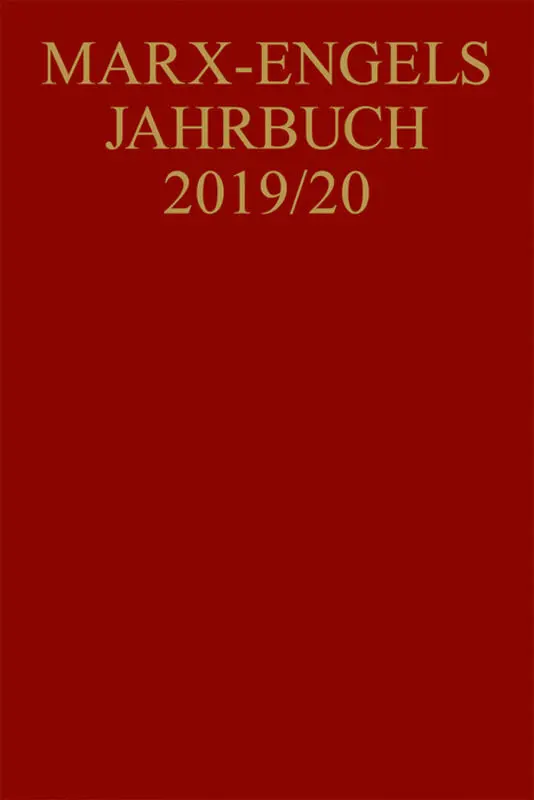 Cover: 9783110719536 | Marx-Engels-Jahrbuch 2019/20 | Timm Graßmann (u. a.) | Taschenbuch