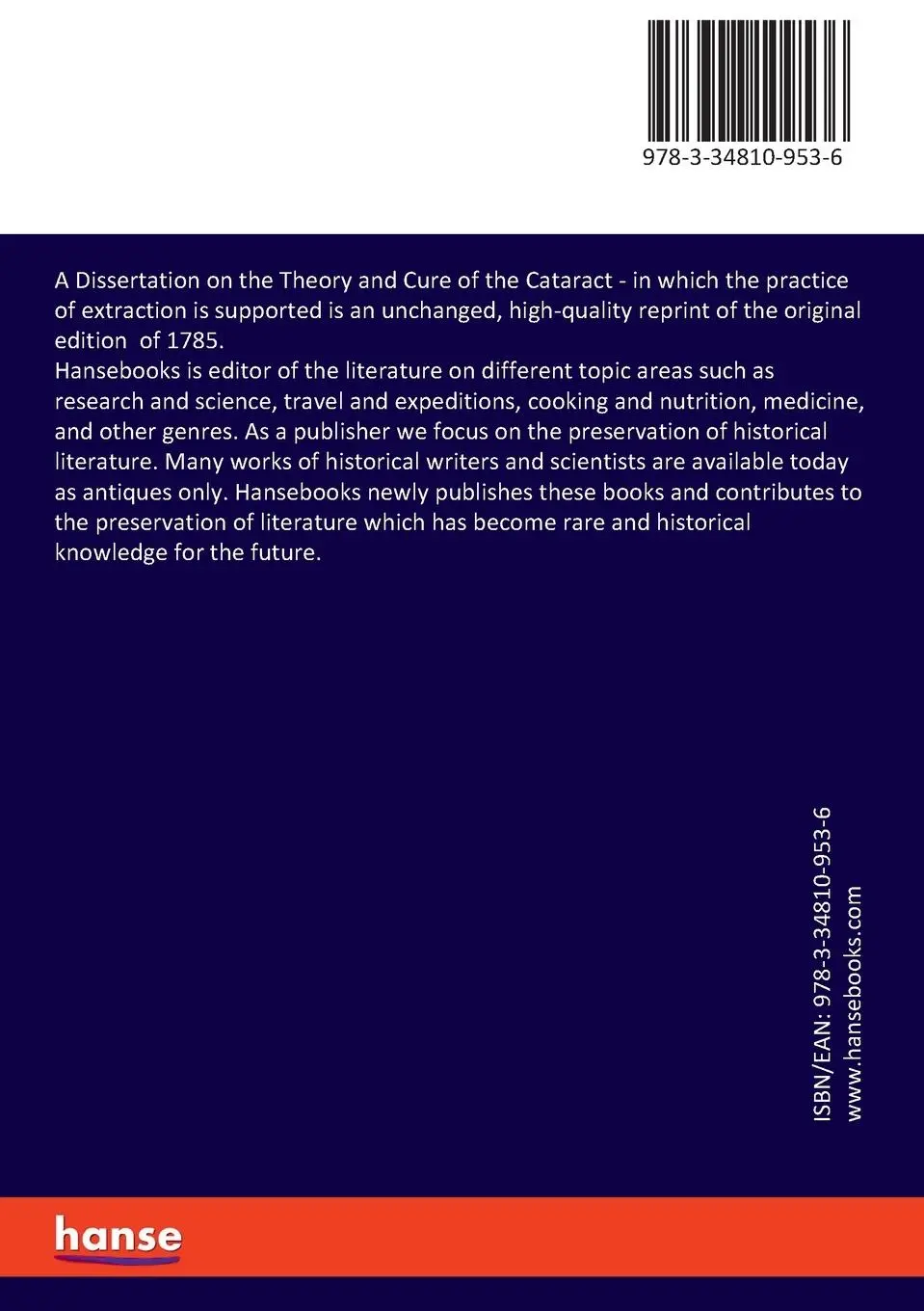 Rückseite: 9783348109536 | A Dissertation on the Theory and Cure of the Cataract | Wathen | Buch
