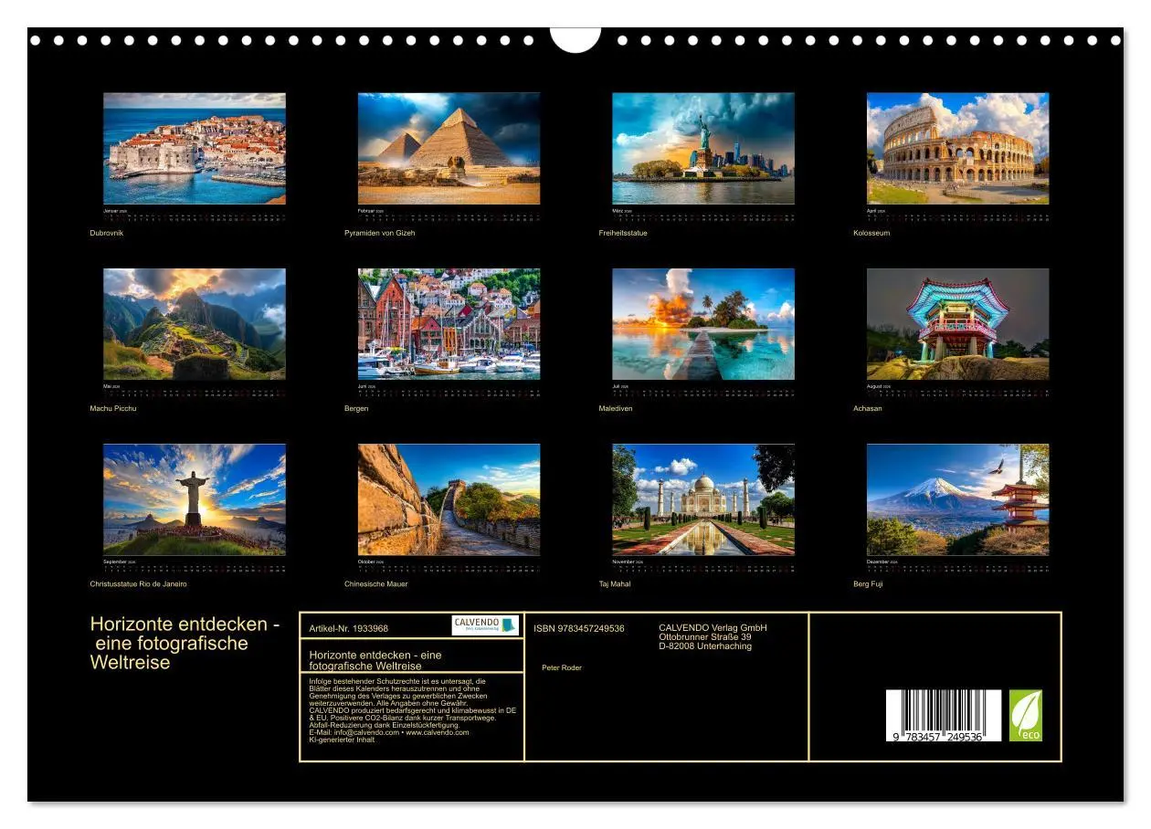 Bild: 9783457249536 | Horizonte entdecken - eine fotografische Weltreise (Wandkalender...