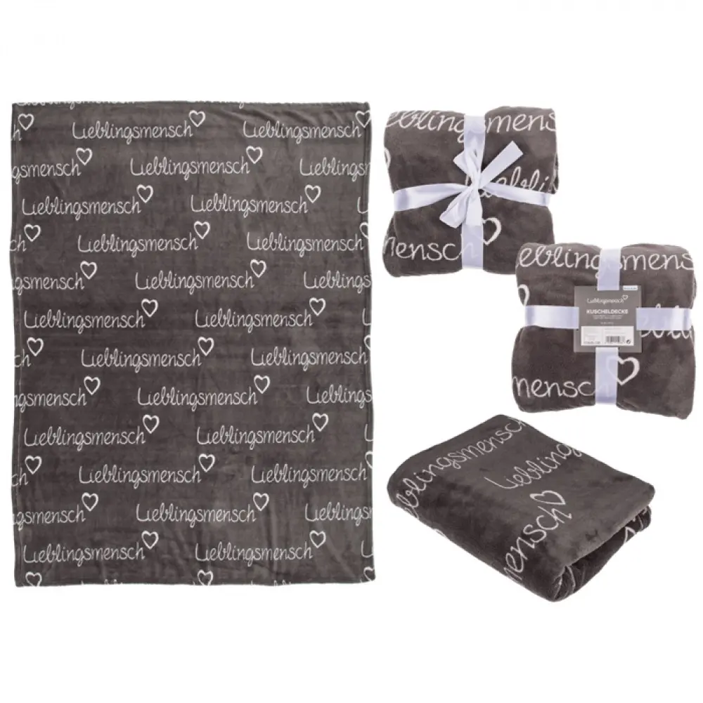 Graue Kuscheldecke, Lieblingsmensch,