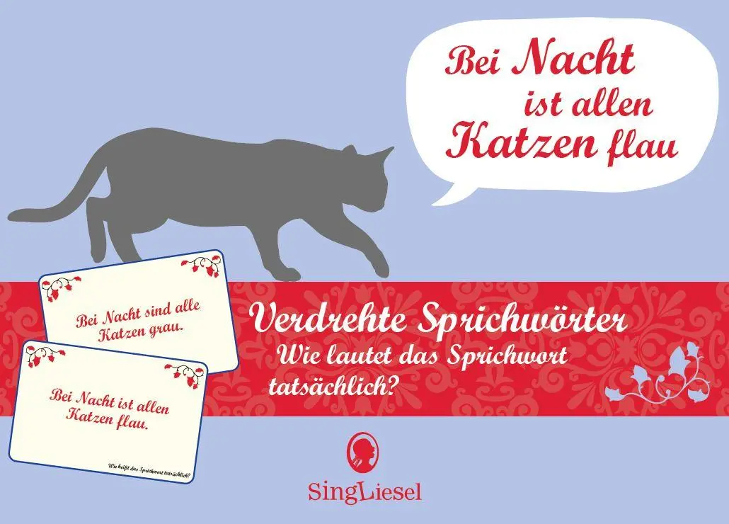 Verdrehte Sprichwörter. Das lustige Quiz-Spiel für Senioren. Spiele-Box mit 100 Karten