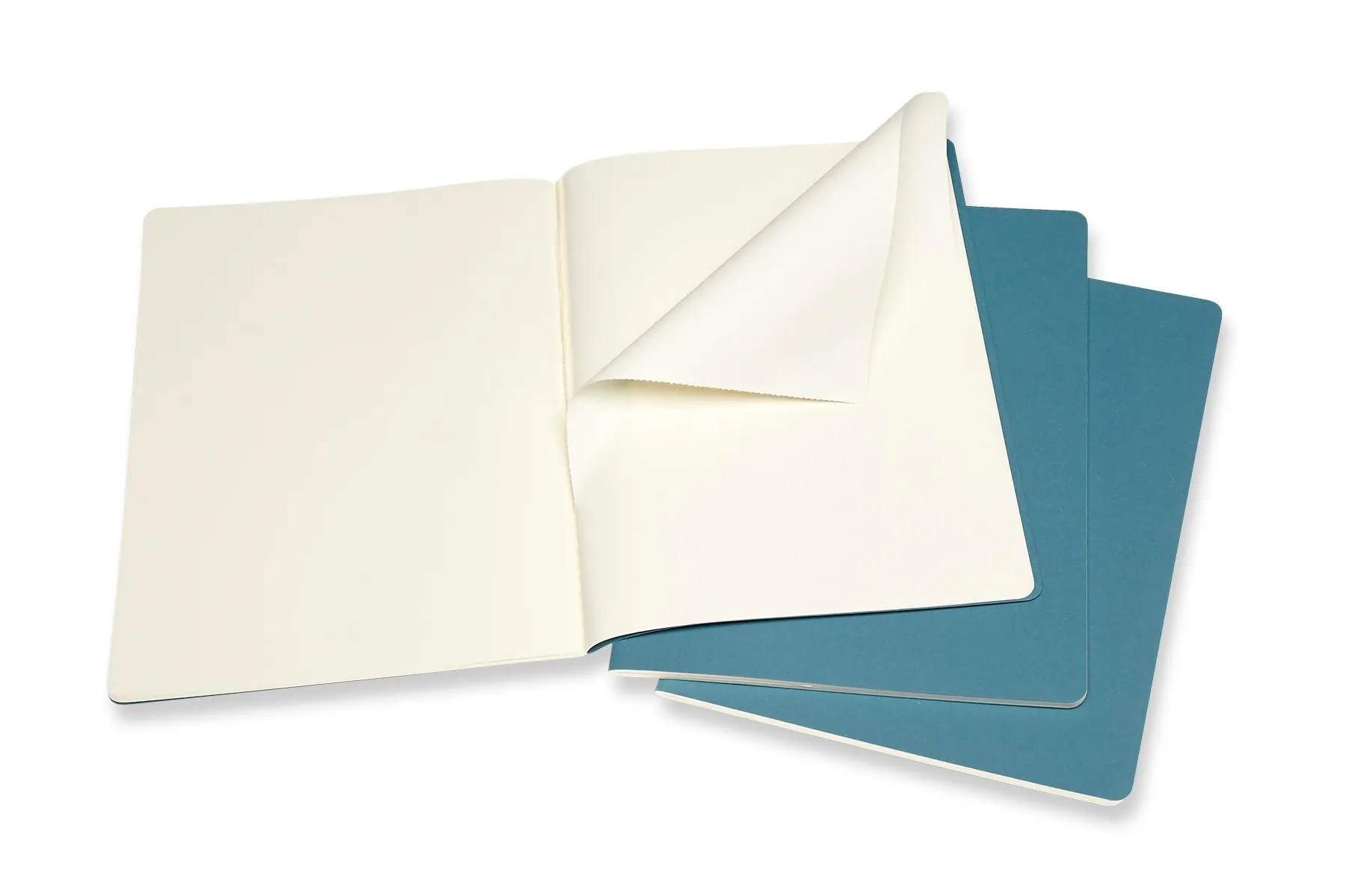 Bild: 8058647629636 | Moleskine Cahier XL, 3er Set, Blanko, Lebhaftes Blau | Moleskine