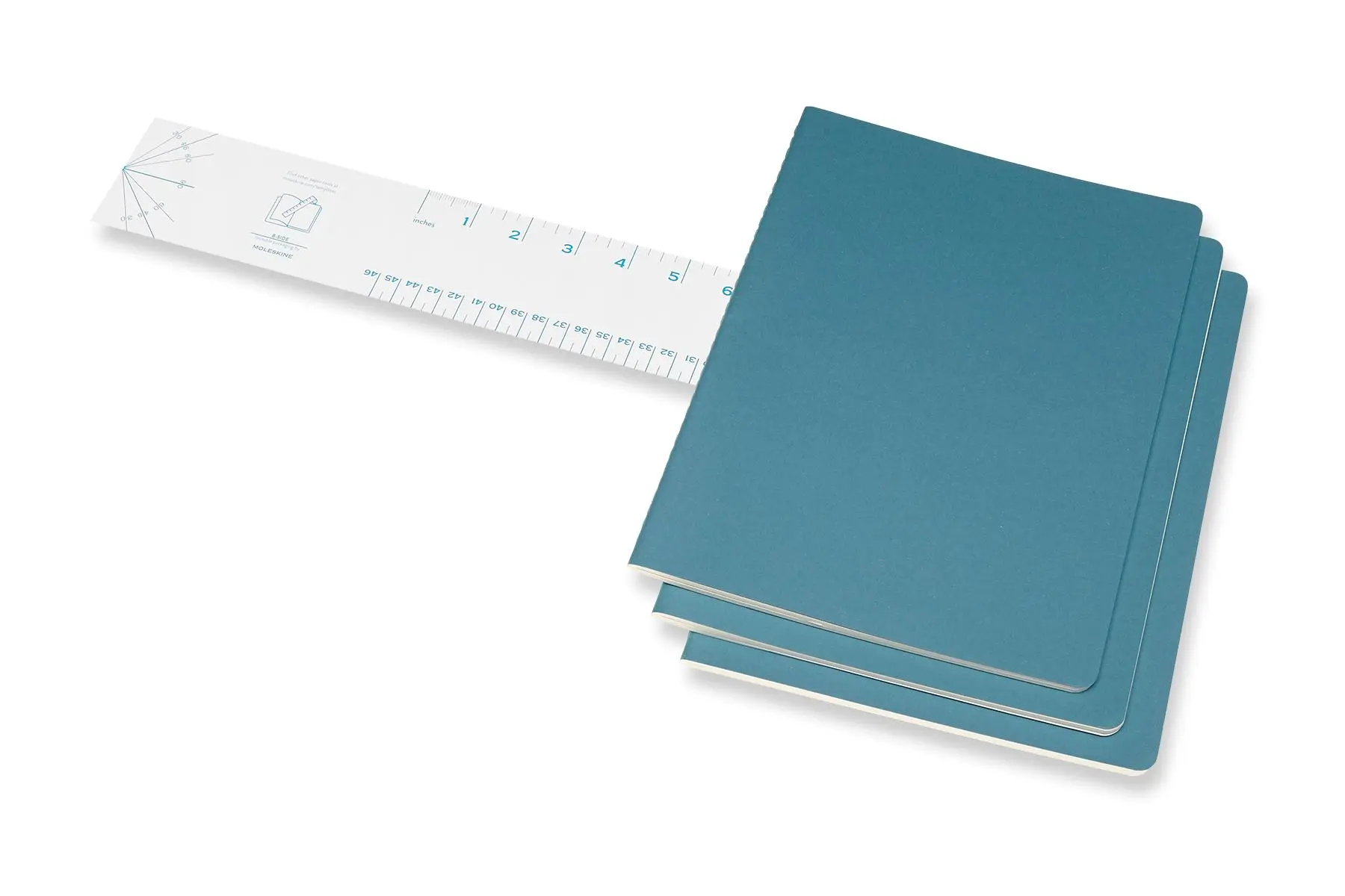 Bild: 8058647629636 | Moleskine Cahier XL, 3er Set, Blanko, Lebhaftes Blau | Moleskine