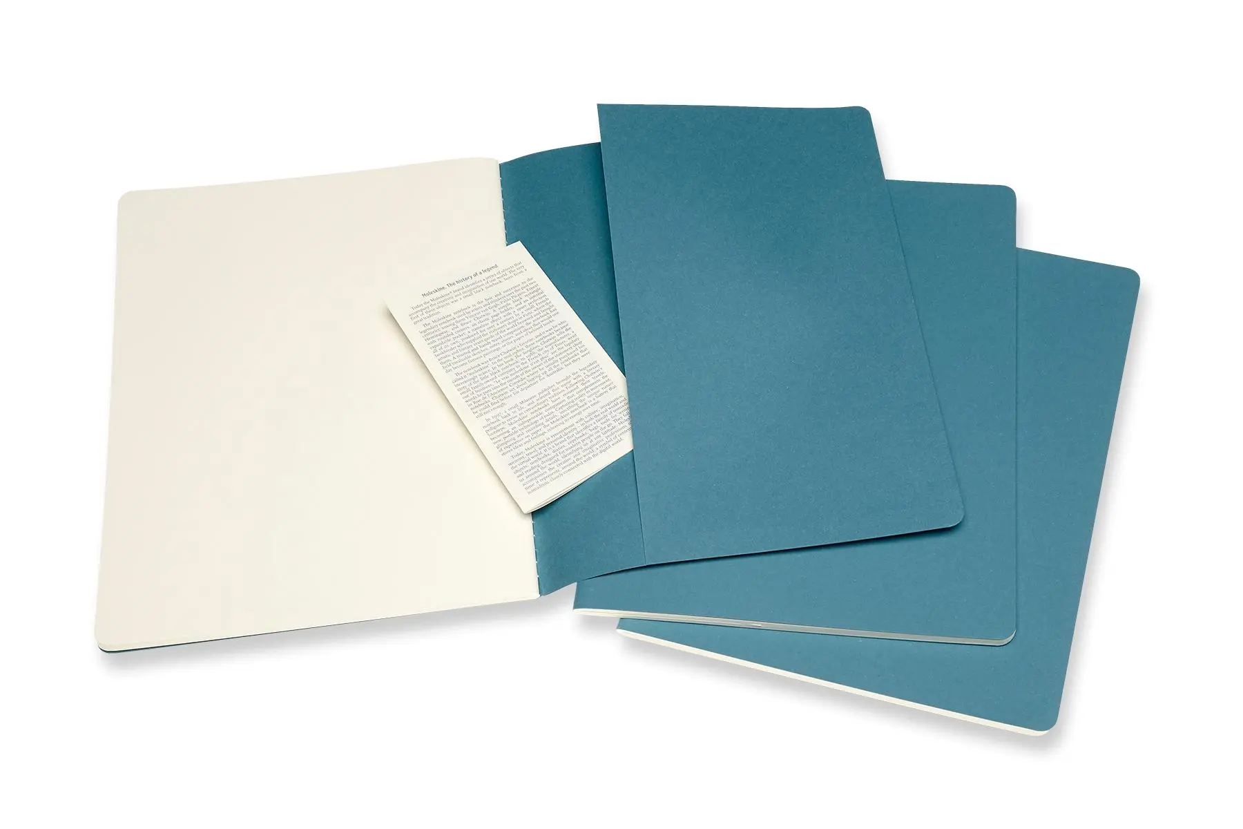 Bild: 8058647629636 | Moleskine Cahier XL, 3er Set, Blanko, Lebhaftes Blau | Moleskine
