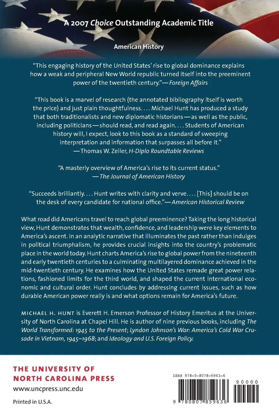 Rückseite: 9780807859636 | The American Ascendancy | Michael H. Hunt | Taschenbuch | Englisch