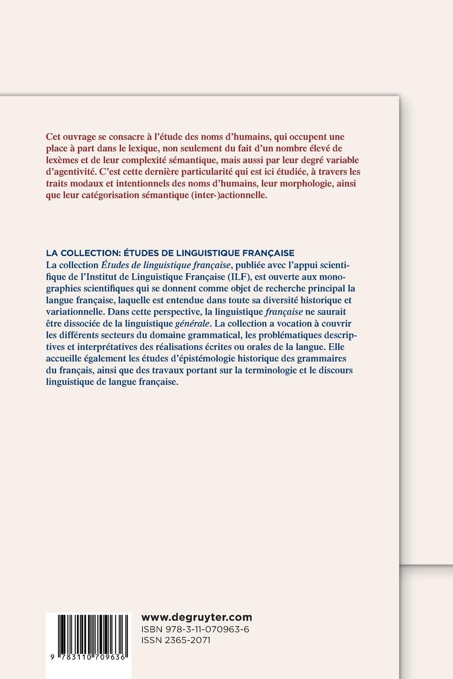 Rückseite: 9783110709636 | Les noms d'humains - théorie, méthodologie, classification | Buch