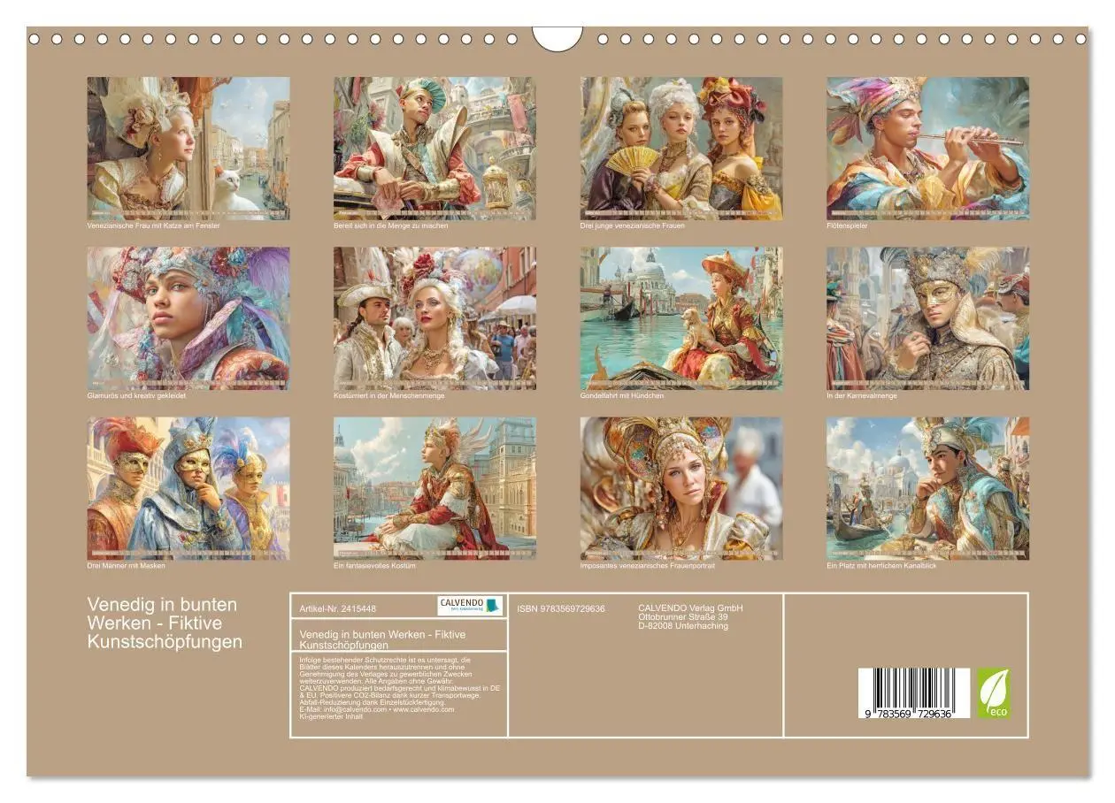 Bild: 9783569729636 | Venedig in bunten Werken - Fiktive Kunstschöpfungen (Wandkalender...