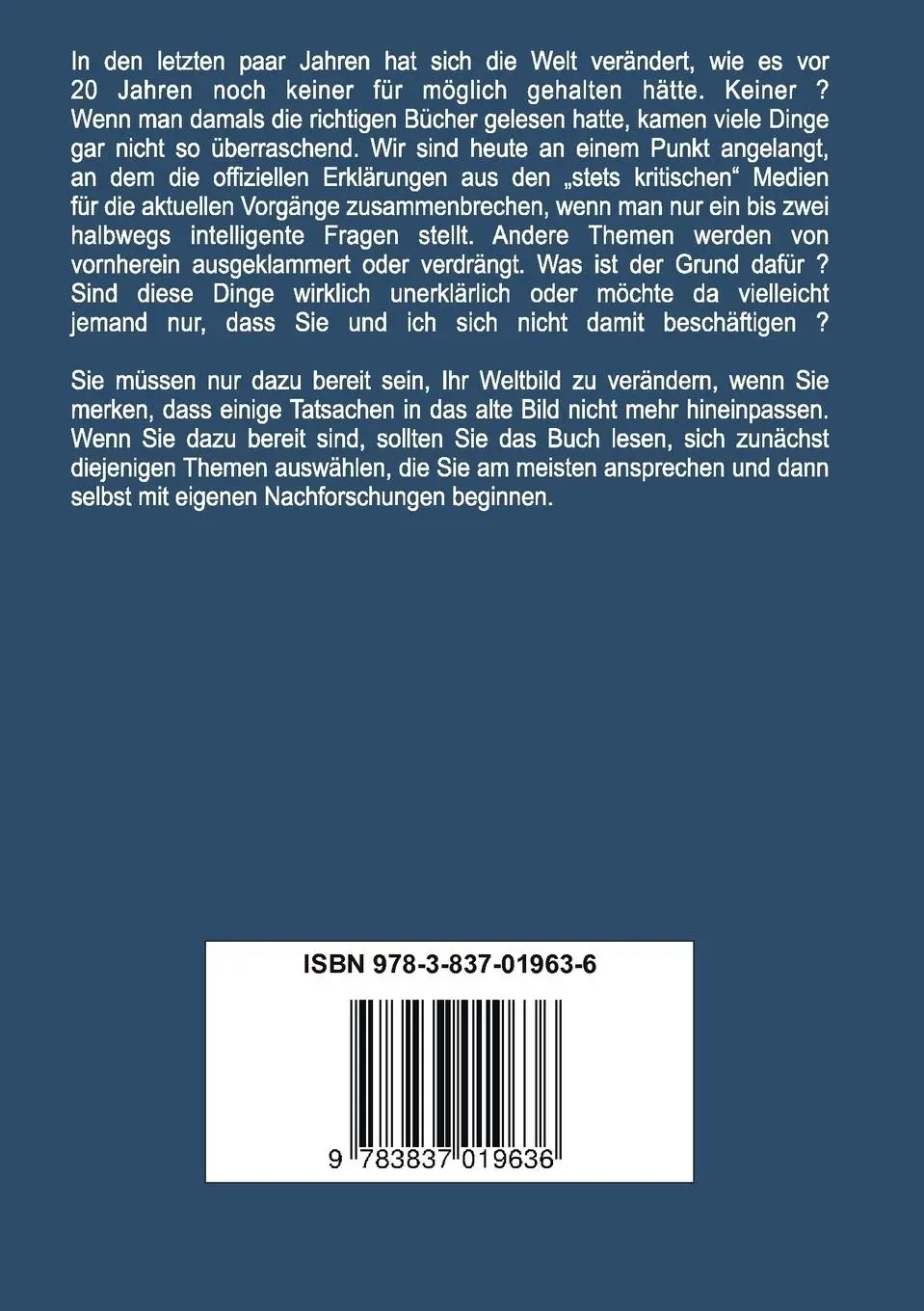 Rückseite: 9783837019636 | Hinter den Kulissen | Peter Denk | Taschenbuch | 312 S. | Deutsch