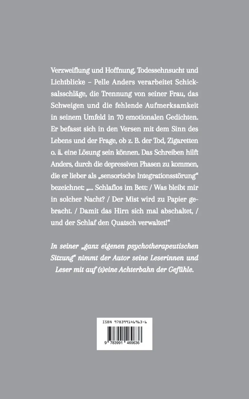 Rückseite: 9783991469636 | ... zu schade ... | Gedichte überlebter Wahrheiten | Pelle Anders