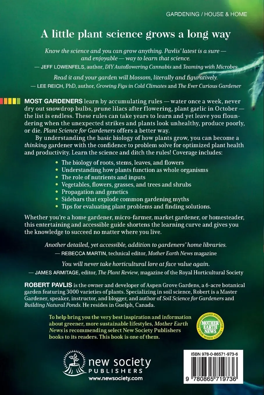 Rückseite: 9780865719736 | Plant Science for Gardeners | Essentials for Growing Better Plants