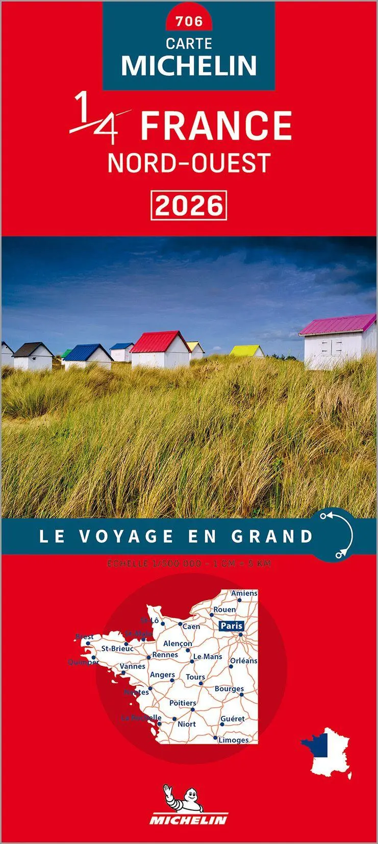 Cover: 9782067269736 | KN.France Nord-Ouest 706 166973 | Michelin | (Land-)Karte | 1 S.