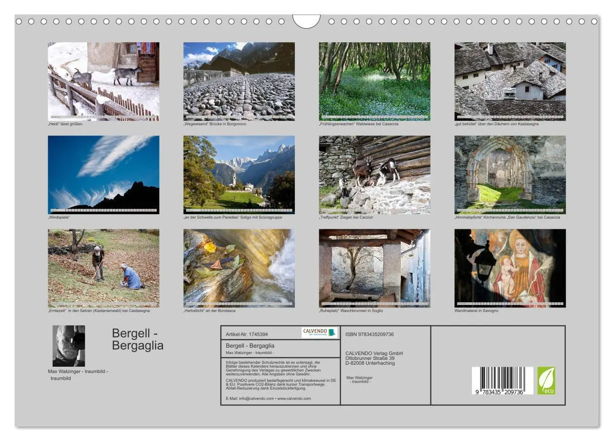 Bild: 9783435209736 | Bergell - Bergaglia (Wandkalender 2025 DIN A3 quer), CALVENDO...
