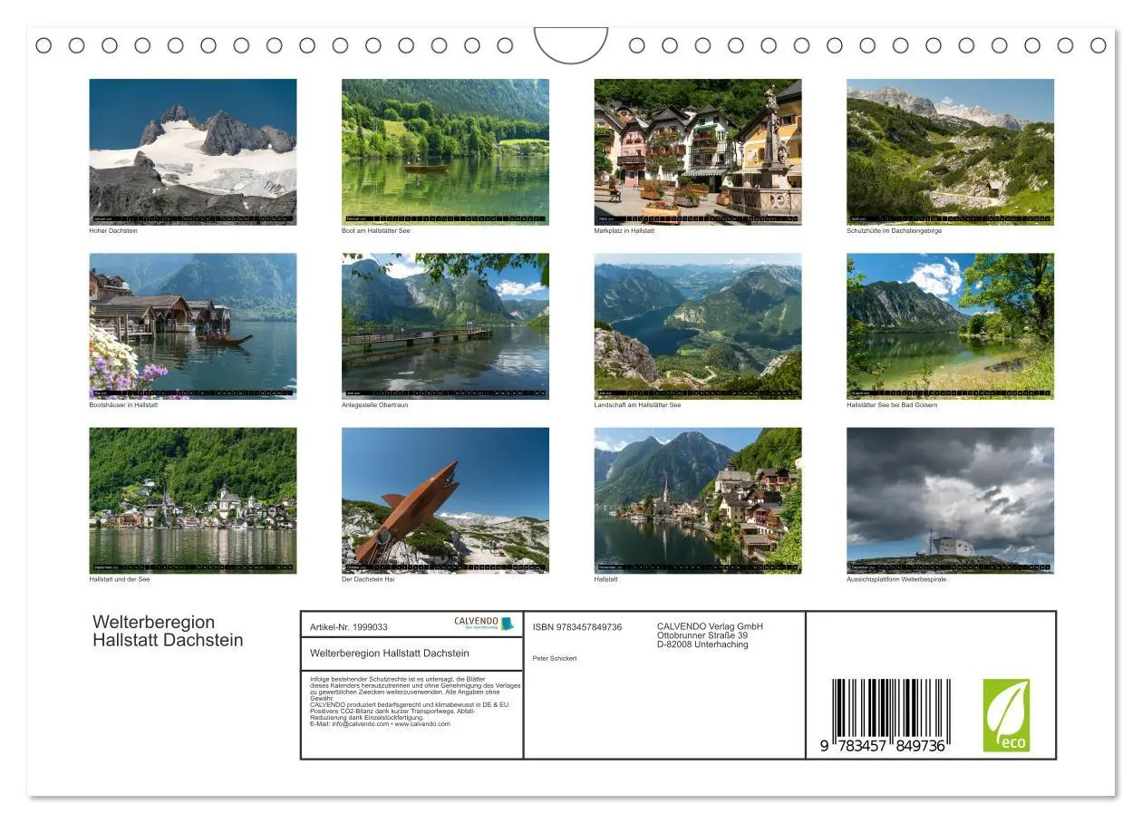 Bild: 9783457849736 | Welterberegion Hallstatt Dachstein (Wandkalender 2026 DIN A4 quer),...