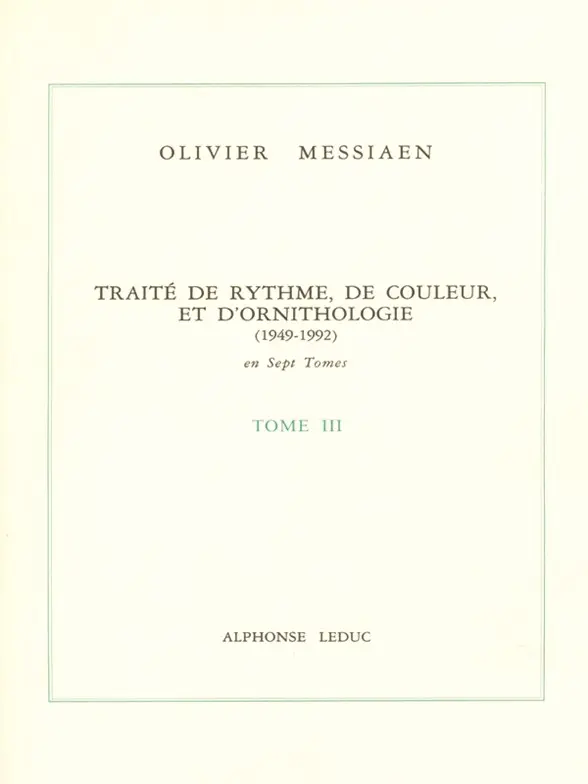 Cover: 9790046289736 | Traité de rythme de couleur et d'ornithologie vol.3 | Tome 3 | Buch