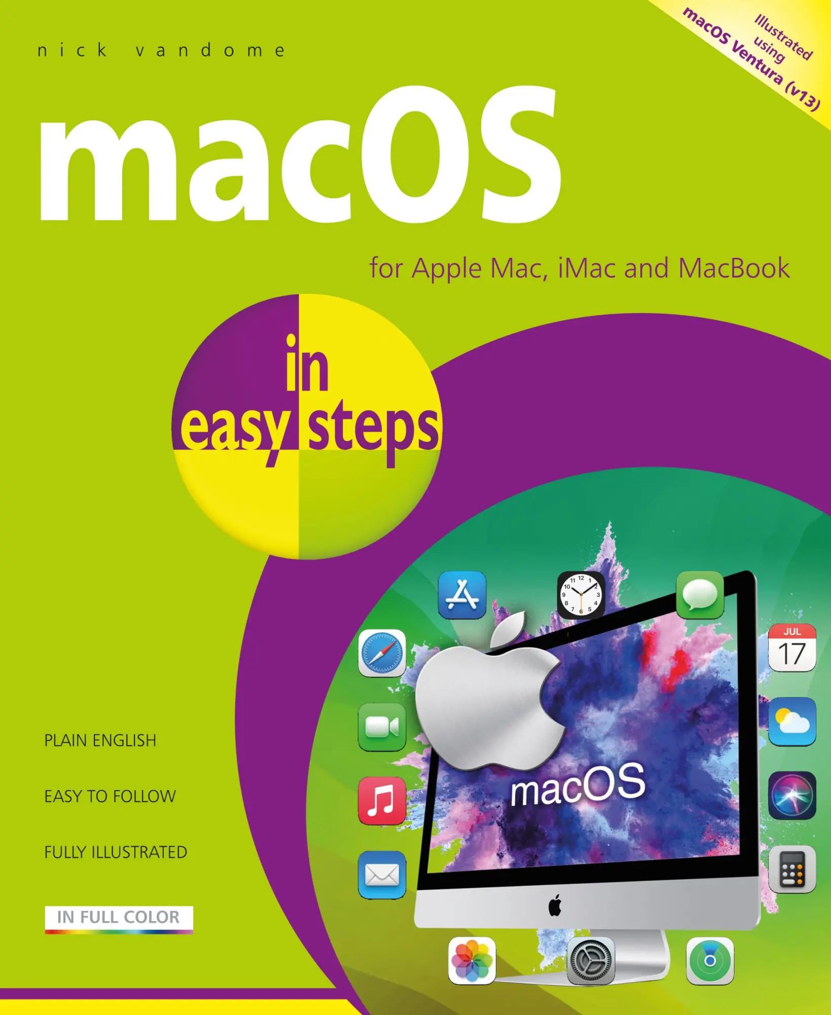 Cover: 9781840789836 | macOS in easy steps | Illustrated using macOS Ventura | Nick Vandome