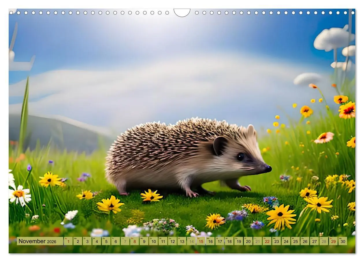 Bild: 9783457529836 | Igel-Abenteuer (Wandkalender 2026 DIN A3 quer), CALVENDO...