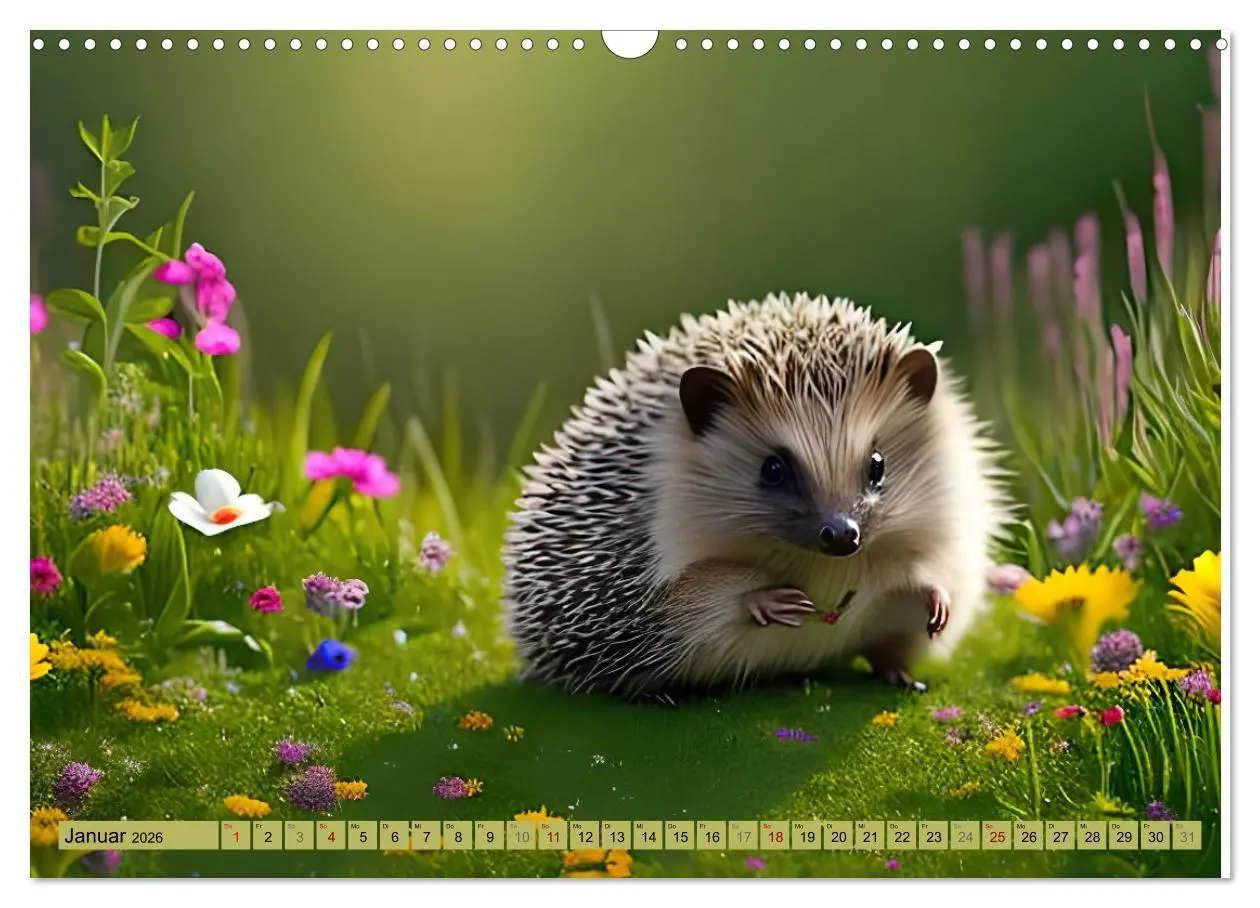 Bild: 9783457529836 | Igel-Abenteuer (Wandkalender 2026 DIN A3 quer), CALVENDO...