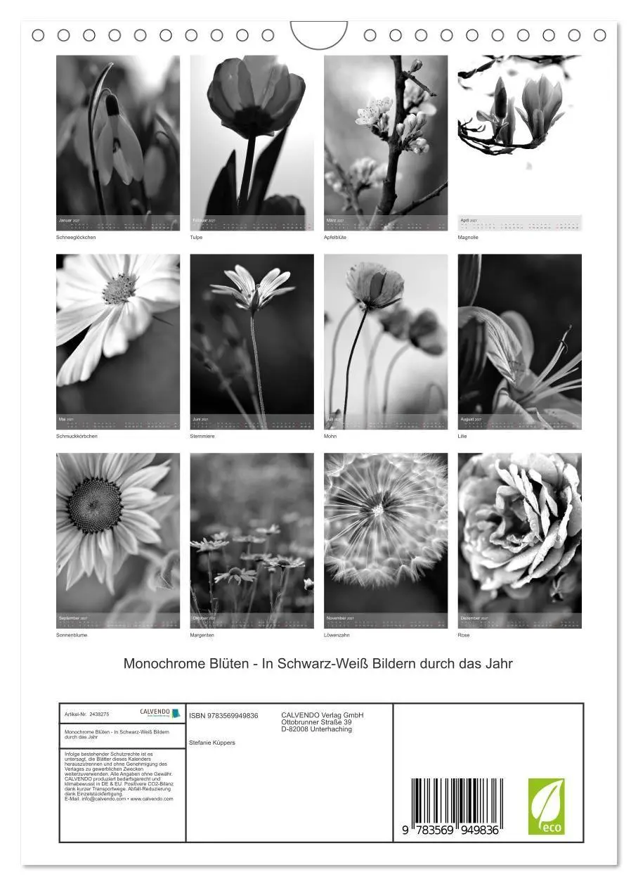 Bild: 9783569949836 | Monochrome Blüten - In Schwarz-Weiß Bildern durch das Jahr...