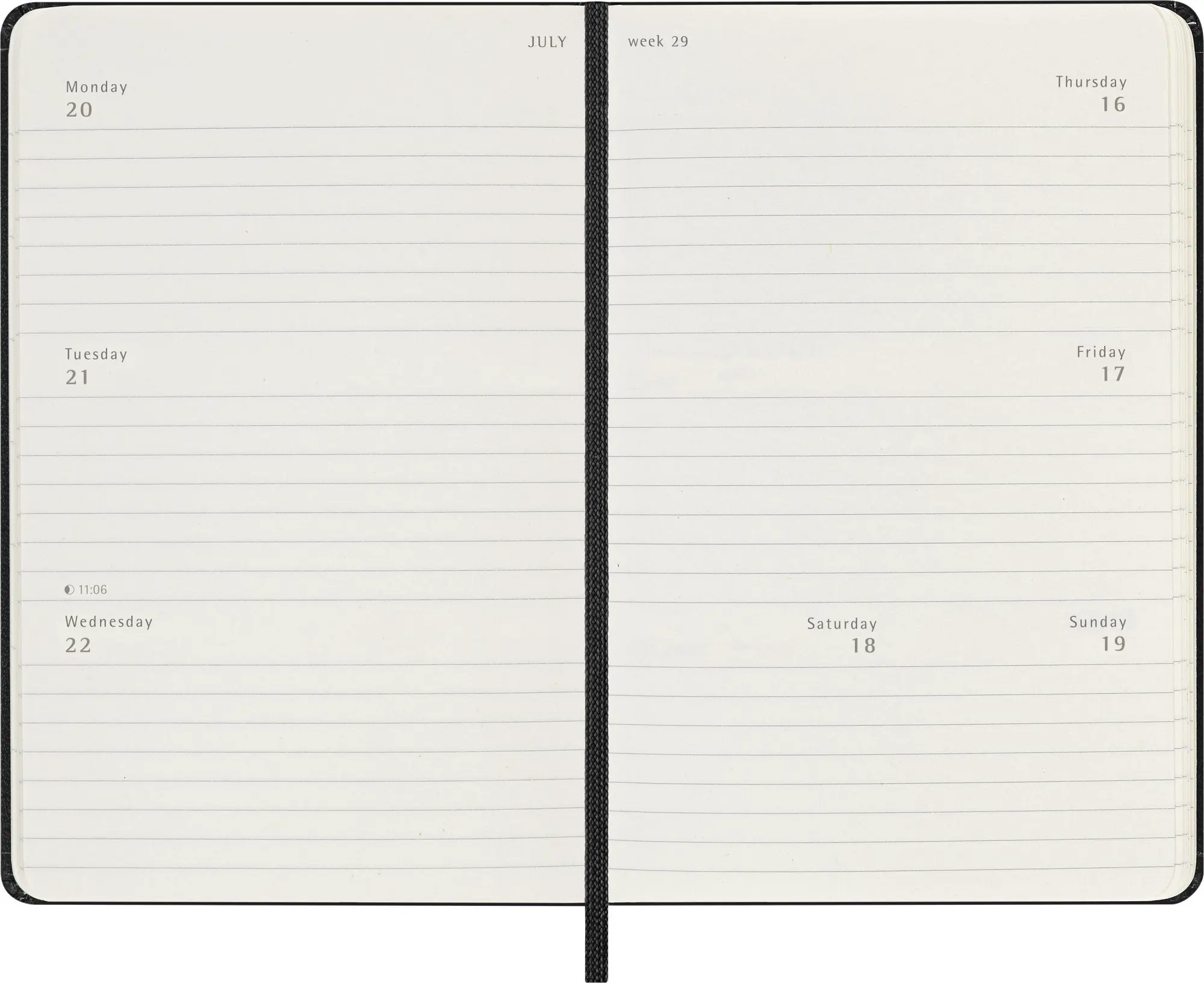 Bild: 8056999279936 | Moleskine 18 Monate Wochenkalender 2026/2027, P/A6, 1 Wo = 2...