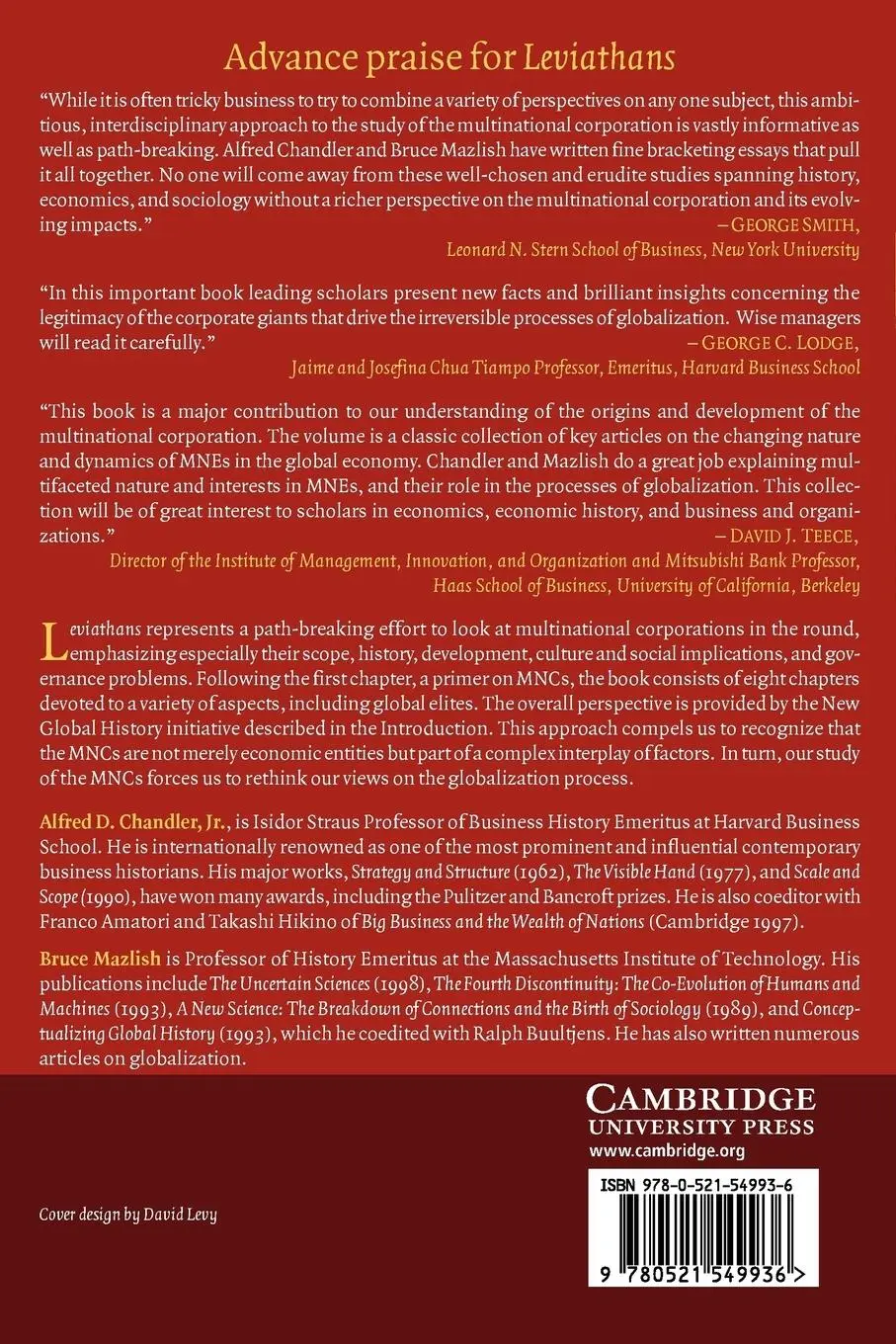 Rückseite: 9780521549936 | Leviathans | Multinational Corporations and the New Global History