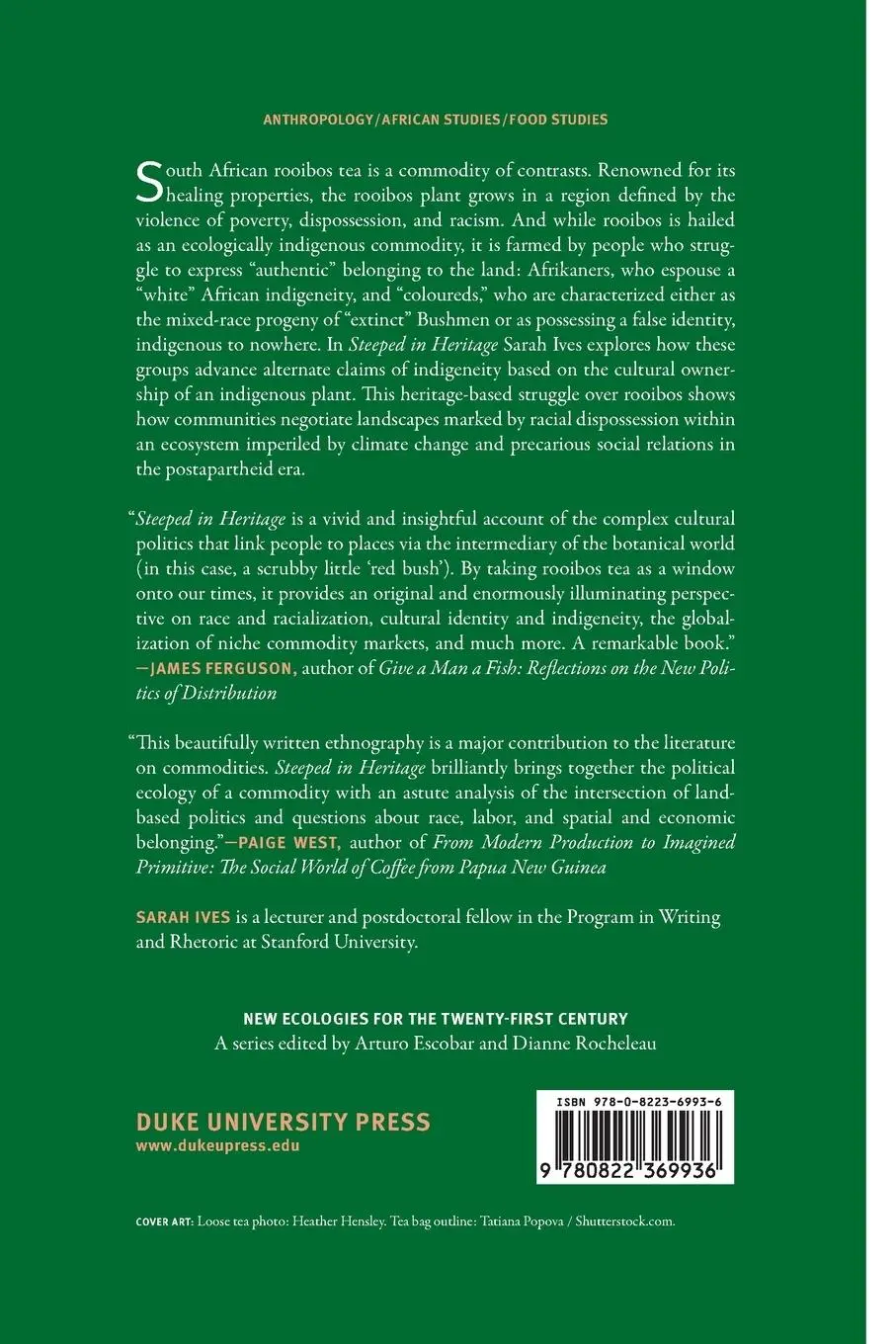 Rückseite: 9780822369936 | Steeped in Heritage | The Racial Politics of South African Rooibos Tea