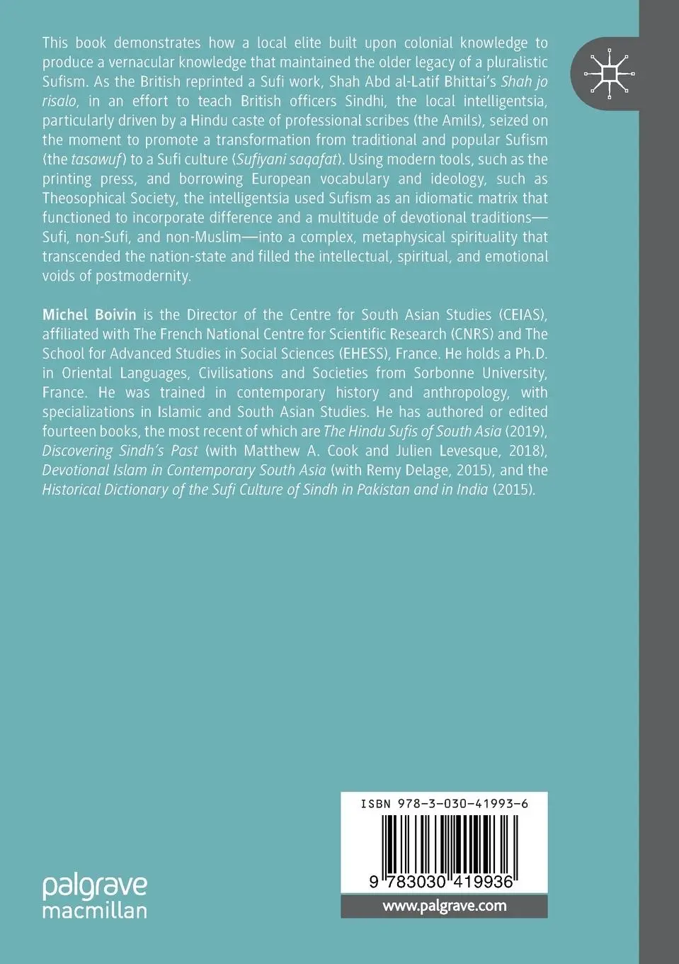 Rückseite: 9783030419936 | The Sufi Paradigm and the Makings of a Vernacular Knowledge in...
