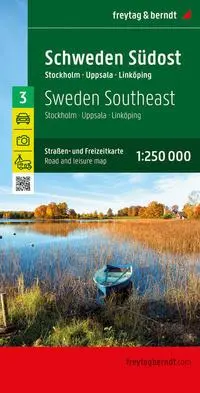 Cover: 9783707919936 | Schweden Südost, Straßen- und Freizeitkarte 1:250.000, freytag &amp;...