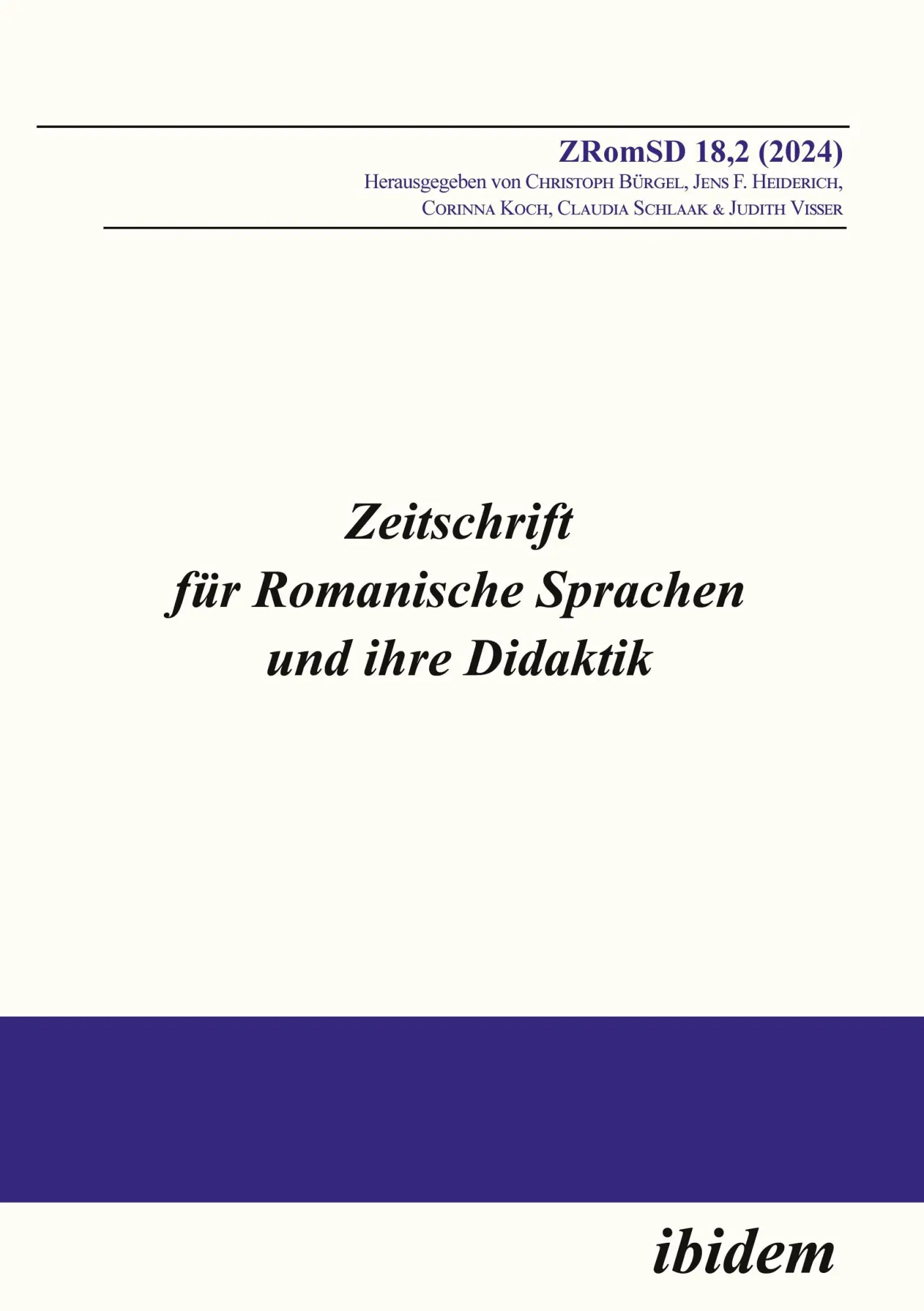 Cover: 9783838219936 | Zeitschrift für Romanische Sprachen und ihre Didaktik | Bürgel | Buch
